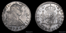 Potosi. Carlos III. 2 Reales 1774 JR. CJ 65.2.2