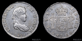Potosi. Fernando VII. 1/2 Real 1821 PJ. CJ 90.6