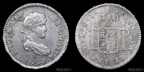 Potosi. Fernando VII. 1/2 Real 1823 PJ. CJ 90.8