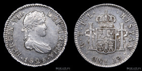 Potosi. Fernando VII. 1/2 Real 1825 JL. CJ 90.10