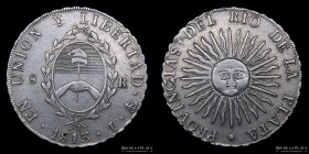 Provincias Unidas. 8 Reales 1813 J. CJ 4.1.52