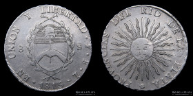 Provincias Unidas. 8 Soles 1815 FL. CJ 6.1.10