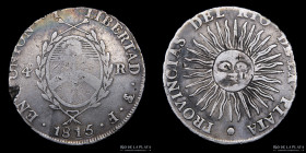 Provincias Unidas. 4 Reales 1815 F. CJ 8.1.5
