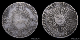 Provincias Unidas. 4 Soles 1815 FL. CJ 9.1.1