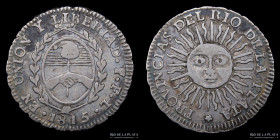 Provincias Unidas. 1/2 Sol 1815 FL. CJ 18.1.1