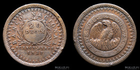 Argentina. Buenos Aires. 20 Decimos 1827. CJ 3.1