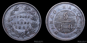 Argentina. Buenos Aires. 5 Decimos 1827. CJ 9.3.1