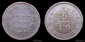 Argentina. Buenos Aires. 5 Decimos 1828. CJ 10.1.1