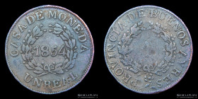 Argentina. Buenos Aires. 1 Real 1854. CJ 22.1