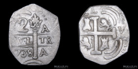 Argentina. La Rioja. 2 Reales 738 (1821). Chilecito. CJ 3.1