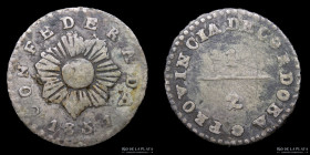 Argentina. Cordoba. 1/2 Real 1851. CJ 62.1.1