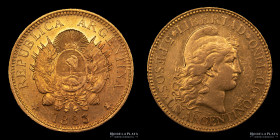 Argentina. 5 Pesos 1883 Argentino de oro. CJ 3.1