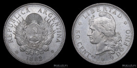 Argentina. 50 Centavos 1882. Medio Patacon. CJ 16