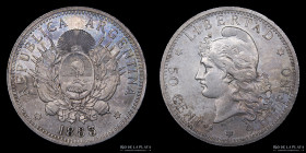 Argentina. 50 Centavos 1883/3. Medio Patacon. CJ 17