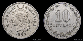 Argentina. 10 Centavos 1899. CJ 93