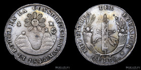 Ecuador. 4 Reales 1843 MV. Quito. KM24