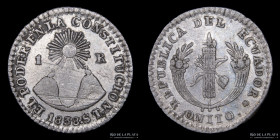 Ecuador. 1 Real 1838 ST. Quito. KM17