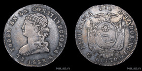 Ecuador. 2 Reales 1852 GJ. Quito. KM33