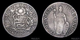 Peru. 8 Reales 1837 M. Estado Nor Peruano. KM142.3