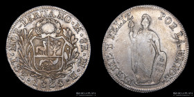 Peru. 8 Reales 1838 MB. Estado Nor Peruano. KM142.3