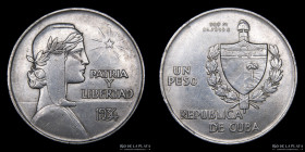 Cuba. 1 Peso ABC 1934. KM22