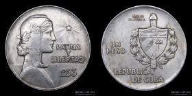 Cuba. 1 Peso ABC 1938. KM22