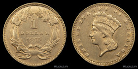 USA. 1 Dollar 1874. Large indian head. KM86
