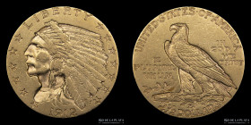 USA. 2.5 Dollars 1912 Indian Head. KM128