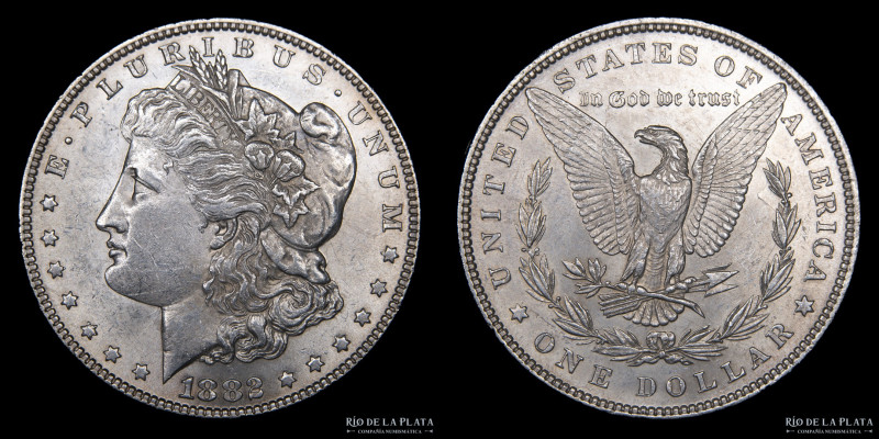 Estados Unidos. 1 Dollar "Morgan" 1882. AG.900, 38.1mm; 26.70g. KM 110 (UNC)
Es...