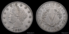 USA. 5 Cents 1884. Liberty Nickel. KM112