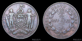 British North Borneo. 1 Cent 1887. KM 2