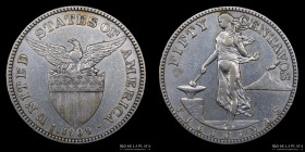 Filipinas. 50 Centavos 1909 S. United States Mandate. KM171