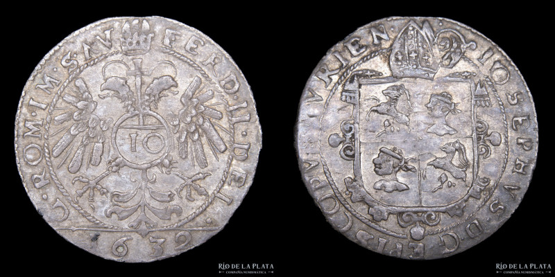 Austria. Leopold. 10 Kreuzer 1632. AG; 28mm; 3.90g. KM589.2 (VF+)
Estimate: USD...
