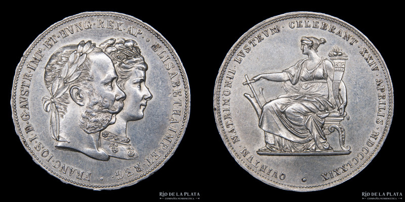 Austria. Franz Joseph I. 2 Gulden 1879. AG.900; 36mm; 24.79g. KM5 (XF)
Estimate...