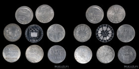 Austria. 100 y 500 Schilling 1975 a 1981. Lote x8. Conmemorativas