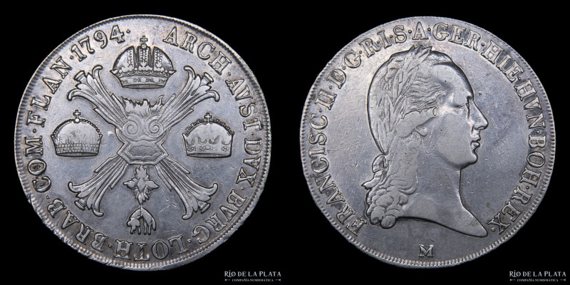 Austrian Netherlands (Belgica) Francis II (1792-1795) 1 Kronenthaler 1794M. Mila...