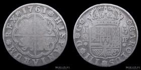 España. Carlos III. 4 Reales 1761 JP. Madrid. KM396.1