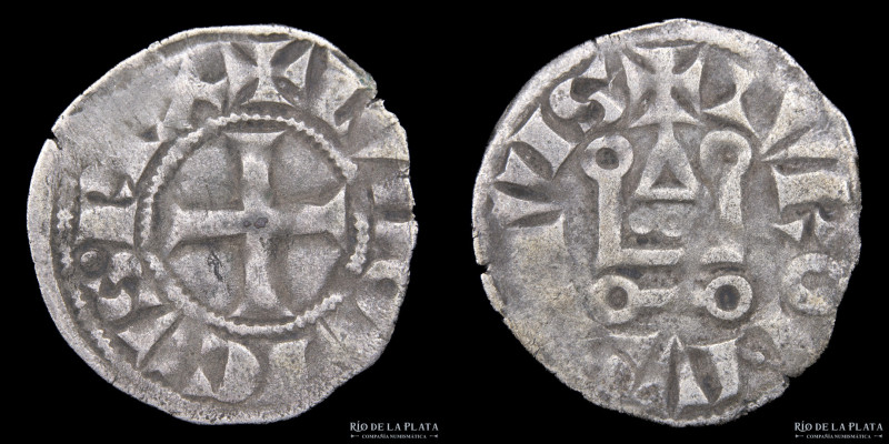 Francia. Luis IX "El Santo" (1226-1270). Denier Tournois ND. Bi; 18mm; 0.9g. A: ...