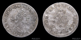 Francia. Luis XIV. 4 Sols 2 Deniers 1692. Dy 1519