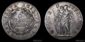 Francia. 5 Francs 1801. Lan 10. C4
