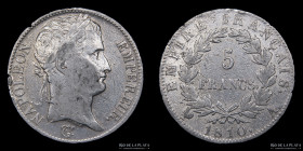 Francia. Napoleon I.  5 Francs 1810 A. KM694.1