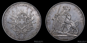 Switzerland. 5 Francs 1867. Festival de Tiro de Schwyz. XS9
