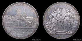 Switzerland. 5 Francs 1876. Festival de Tiro de Lausana. XS12