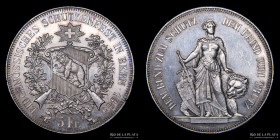 Switzerland. 5 Francs 1885. Festival de Tiro de Bern. XS17