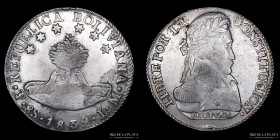 Bolivia. 8 Soles 1839 LM . KM97