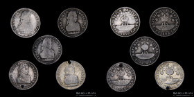 Bolivia. 1/2 Sol 1827 a 1829. Lote x5. A clasificar