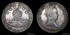 Bolivia. 8 Soles 1841 LR . KM103