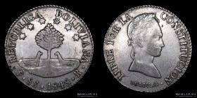 Bolivia. 8 Soles 1848 R . KMA103