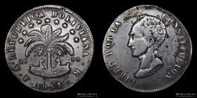 Bolivia. 8 Soles 1851 FM. KM109