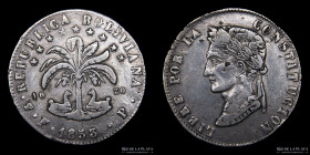 Bolivia. 8 Soles 1853 FP. KM112.1
